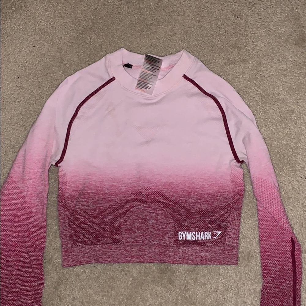 GYMSHARK OMBRÉ SEAMLESS CROP TOP SIZE SMALL